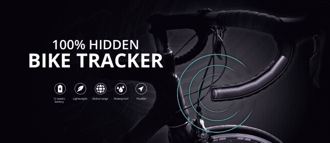 bike tracker with statistics inside a handlebar